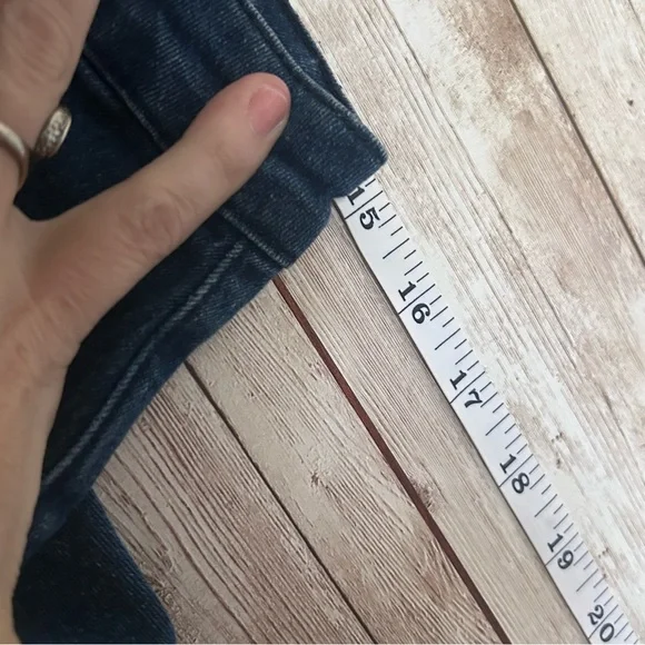 Banjul Blue Flare Wide Leg Jeans with Raw Hem - Picture 10 of 11